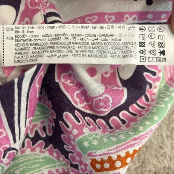 Zara paisley multicoloured printed retro bohemian flare pants - Picture 8 of 15